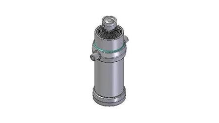 8027S -TELESCOPISK SYLINDER STANDARD/KULE 8 TRINN REISE 3890 DIAMETER 215