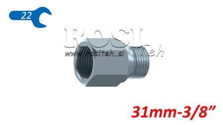 ADAPTATEUR HYDRAULIQUE ÉTENDU MALE-FEMELLE 3/8