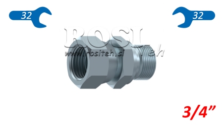 ÉCROU ROTATIF DOUBLE DE CLÉ HYDRAULIQUE 3/4