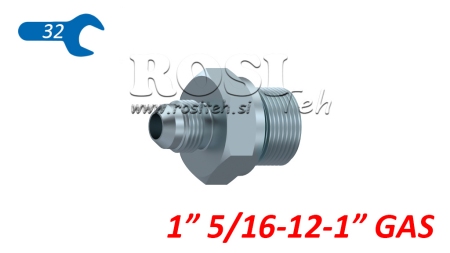 RÉDUCTEUR HYDRAULIQUE 1 5/16 JIC74°-1 GAZ