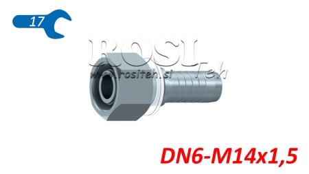 RACCORD HYDRAULIQUE DKOS 6 AVEC FEMELLE DN6-M14X1,5