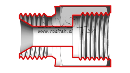HIDRAVLIČNI  ADAPTER MOŠKI-ŽENSKI 18x1,5-3/8