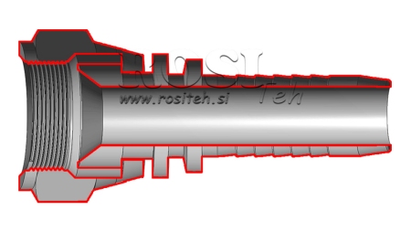 RACCORD DE CONNEXION HYDRAULIQUE DKJ JIC74° FEMELLE DN25-1 5/16-12