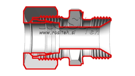 VANNE HYDRAULIQUE DOUBLE AVEC ÉCROU AS16-BSP3/8