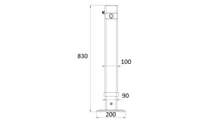 HYDRAULISK BEIN DOBBELT-VERKENDE 540mm - 2,800kg