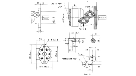 MOTEUR HYDRAULIQUE MR 400 ECO (ALSG2-L-400)