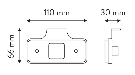 FEU DE MARQUAGE À LED BLANC 12V