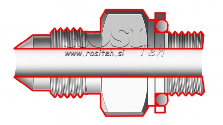 RÉDUCTEUR HYDRAULIQUE  9/16 JIC74°-1/4 GAS