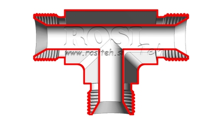 HYDRAULICKÁ T-SPOJKA BSP SAMEC–SAMEC 1/4