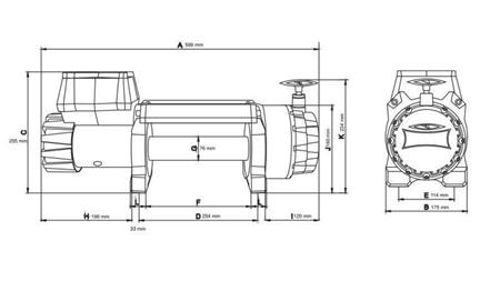 12 V ELEKTRISK VINCH DWH 15000 HD - 6803 kg