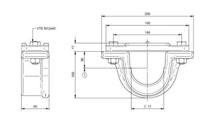 DRŽIAK PRE TELESKOPICKÝ CYLINDER FI70-A
