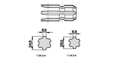 KARDAN-ADAPTER 1''3/8 til 1''1/8