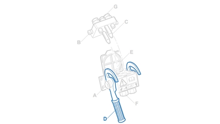 LEVIER POUR MULTI-FASTER 2VOIES 1/2 PARTIE FIXE