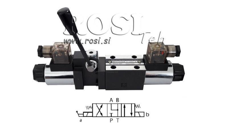 VALVOLA IDRAULICA MANUALE E ELETTROMAGNETICA CETOP 12/24/230V N6