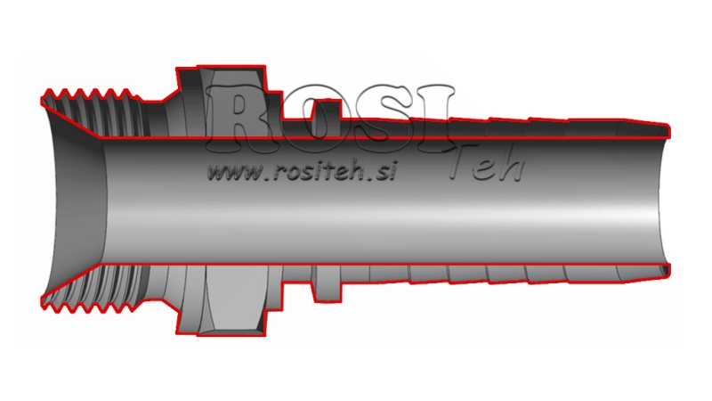 RACCORD HYDRAULIQUE BSP MALE DN10-M18X1,5