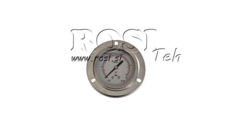 MANOMÈTRE DN63 ARRIÈRE 0 - 12 BAR - 1/4