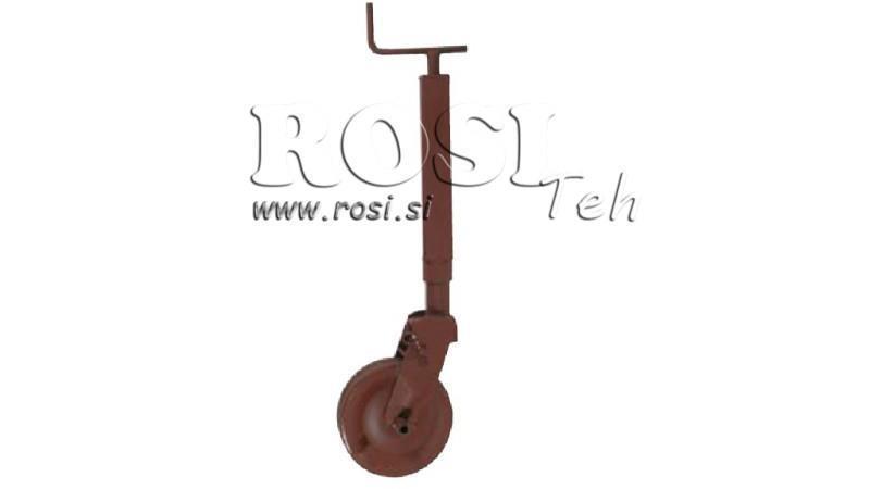 LEGGIO DI SUPPORTO FILETTATO 300mm - 1500KG CON RUOTA DI SUPPORTO