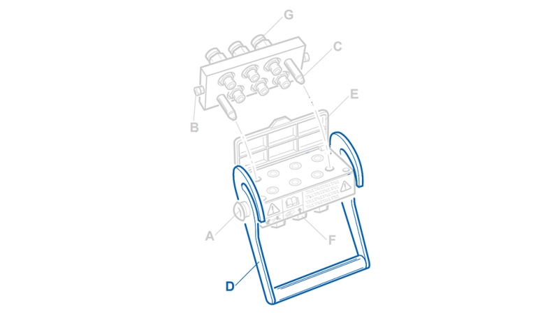 LEVIER POUR MULTI-FASTER 4,6VOIES PARTIE FIXE